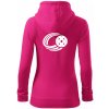 Florbal lopta - Mikina dámska trendy zipper s kapucňou - XS ( Purpurová )