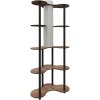 Asir | Stojacia lampa s poličkami 1xE27/40W/230V 150 cm čierna/hnedá | AS2111