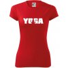 Yoga nápis - Dámske Fantasy športové (dresovina) - L ( Červená )