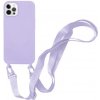 AppleKing silikónový kryt s nastaviteľným popruhom pre iPhone 11 Pro Max - fialový - možnosť vrátiť tovar ZADARMO do 30tich dní