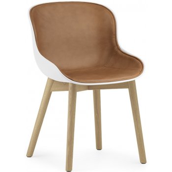 Normann Copenhagen Hyg Chair Ultra Leather hnedá / biela / dub