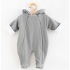 Dojčenská kombinéza s kapucňou New Baby Frosty grey