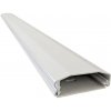 Hliníková nástenná lišta na kabeláž, dĺžka 75cm, šírka 6cm, výška 2cm, biela Fiber Novelty MASK75W