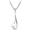 Silver Cat Pôvabný strieborný náhrdelník s pravou perlou Pearls SC611 (retiazka, prívesok)