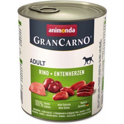 Animonda Gran Carno hovězí & kachní srdce 0,8 kg