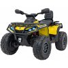 JOKO Elektrická Štvorkolka Can Am Outlander ATV 4x4, 4x200W penové kolesá, kožené sedadlo, nosnosť 50kg, žltá