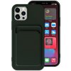 AppleKing kryt s kapsou na karty pre iPhone 13 Pro - tmavozelený - možnosť vrátiť tovar ZADARMO do 30tich dní