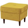 Kondela RUFINO 3 NEW TABURET ZL/WE 0000394542 - taburet 40x40x40 cm, látka Trinity 18 žltá, nohy wenge