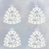 Vianočná dekorácia penová s trblietkami stromček 4 ks