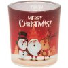 Sklenená dekoračná vianočná sviečka - Merry Christmas