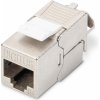 DIGITUS Keystone Cat6A, tieneny STP, tool free, strieborný, 24pack