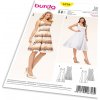 Strih Burda 6758 - Princess šaty na ramienka, retro šaty