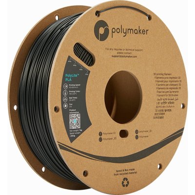 Polymaker PolyLite PLA čierna 1,75 mm 1 kg