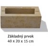 Semmelrock Bellamonte múr 40x20x15cm, Farby vápencová