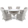 Ratanea Ratanová jedálenská súprava KINGSTON 150 svetlo-sivá