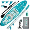 FunWater - Nafukovací paddleboard, SUP doska, paddleboard, surf, kompletná sada príslušenstva, 320x83x15 cm-TIKI-Tyrkys farba