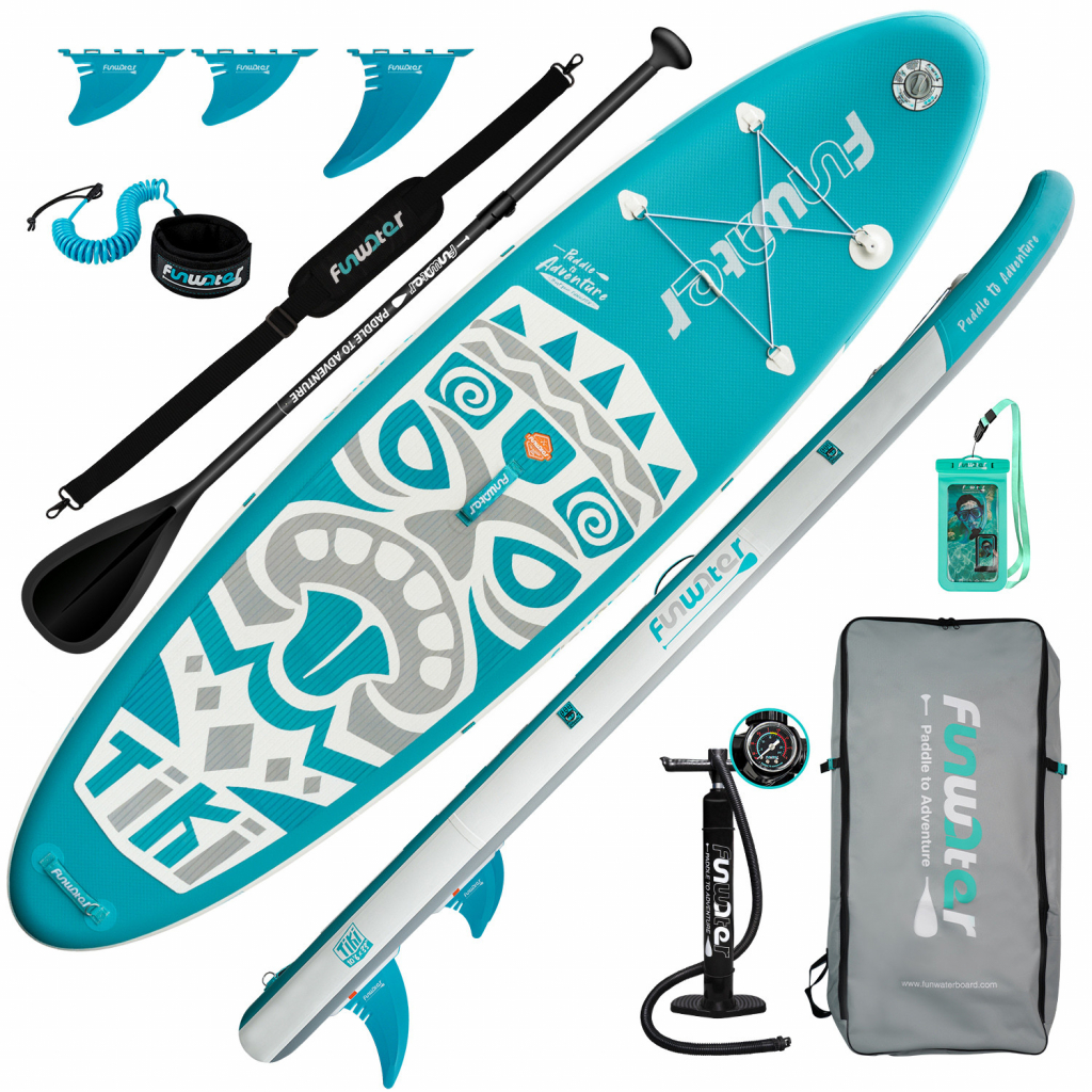 Paddleboard FunWater SUP 320x83x15cm-TIKI-Tyrkys