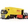 Dickie DHL nákladní auto Volvo FH 16 s vysokozdvižným vozíkem 35 cm
