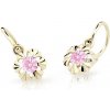 Cutie Jewellery Detské náušnice zlaté C2213Z-pink