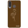 Picasee silikónový prehľadný obal pre Huawei P30 Lite - Brown flowers