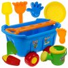 PLÁŽOVÝ SET VOZÍK LOPATKA FORMIČKY KRHLA DO PIESKOVISKA PRE DETI