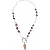 Náhrdelník so Swarovski Elements ružový Rhodonite N6540BLR8RH Blush Rose