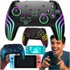 Bezdrôtový herný ovládač čierny RGB pre Nintendo Switch/PC/Android