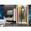 Aquatek YES Black B5 Sprch.dvere do niky 110x200cm skl.Číre pr.Čierny Krídlové dv+pevná st AQ YESBLACKB5110CR62