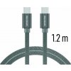 Swissten 71527202 Textile USB-C/USB-C, 1,2m, šedý