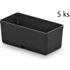 PlasticFuture Set 5 Unite box 11x5,5x13,2 cm černý