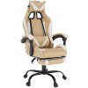 Tempo Kondela Kancelárske/herné kreslo, čierna/biela/béžová, OZGE 2 NEW