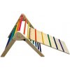 Dvěděti Montessori Piklerové trojuholník s doskou dúhový