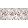 Fototapeta - PA5348 - Japonský žeriav a kvety - svetlá Vliesová fototap. - 250cm x 104cm