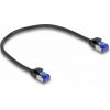Delock 80225 RJ45 sieťové káble, prepojovacie káble CAT 6A S/FTP 0.25 m čierna 1 ks; 80225