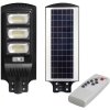 LED solárna pouličná lampa čierna 150W 6000K studená IP65 senzor pohybu a súmraku + diaľkové ovládanie