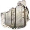 Diera 3D fototapety nálepka Hmla v lese 75x75 cm