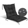 Poduszka Ogrodowa 50x50x50 cm na záhradnú stoličku, vodotesný, čierny