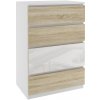 Komoda 80 Belini biely / dub sonoma Výrobca SI KOM1/1/W/DS/W/0