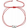 Kabbalah náramok so strieborným medvedíkom 13046.3 red