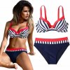 DVOJDIELNE PLAVKY PLAVKY VYSOKÝ SED SEKSI BIKINY PUSH UP VEĽ. XL