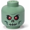Úložný box LEGO úložná hlava (veľ. S) - zelený kostlivec (5711938248482)