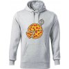 Pizza DJ Mikina pánska Cape s kapucňou Svetlosivý melír