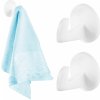 HomePRO 513 Háčiky na uteráky, utierky samolepiace, biele 2ks