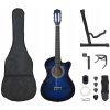 Vidaxl 12 dielna folková klasická gitara so 6 strunami, modrá