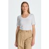 TRIČKO GANT SLIM COT/ELA SS SCOOP NECK TOP WHITE