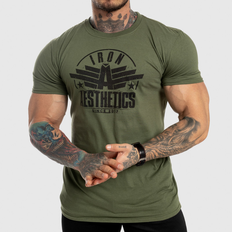Force Pánske fitness tričko Iron Aesthetics zelené Zelená