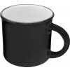 Keramický hrnček Bari s objemom 240 ml s lesklou povrchovou úpravou - Čierna