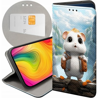 Flipové puzdro Hello Case pre Huawei MAGIC 5 LITE / HONOR X40 / X9A PUZDRO S POTLAČOU KABURA modré zvieratá škrečky