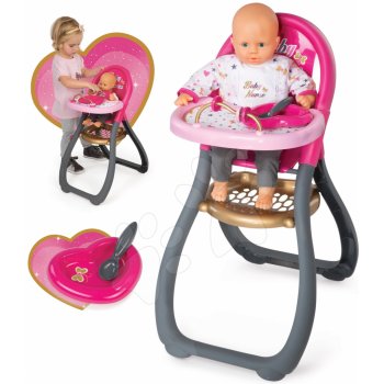 Smoby 24206 Minnie jedálenská stolička pre 42 cm bábiku s 2 doplnkami