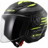 MOTOCYKLOVÁ PRILBA LS2 OF616 AIRFLOW II BRUSH BLACK H-V YELLOW-06 L